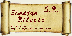 Slađan Miletić vizit kartica
